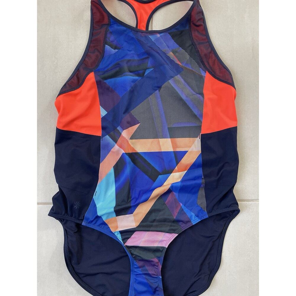 Athleta Swim One Piece Swimsuit Bondi Print Keyhole Swimwear - Picture 3 of 10